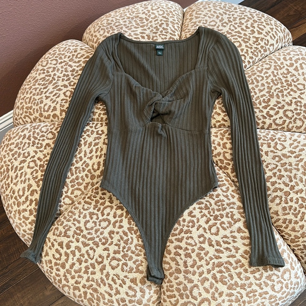 Olive green bodysuit